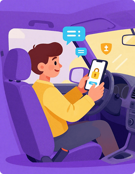 Passenger using WakandaRides app